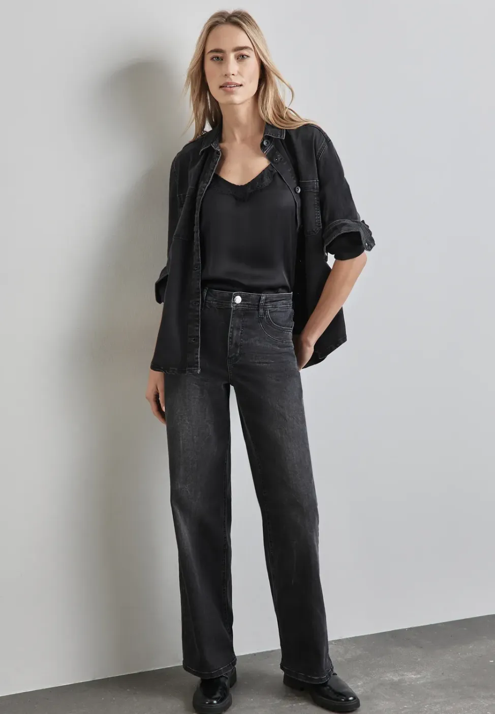 Satijnen blouse top