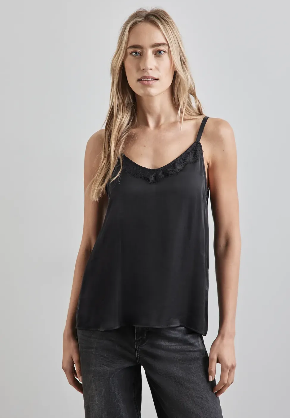 Satijnen blouse top