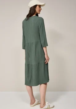 Seersucker jurk met volants