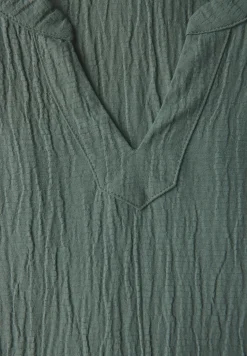 Seersucker jurk met volants