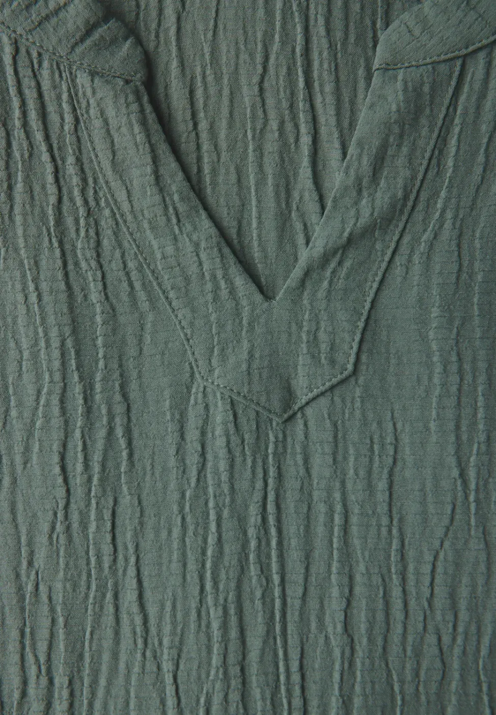 Seersucker jurk met volants