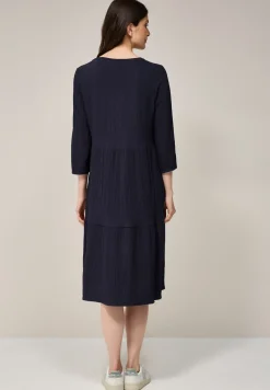 Seersucker jurk met volants