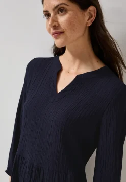 Seersucker jurk met volants