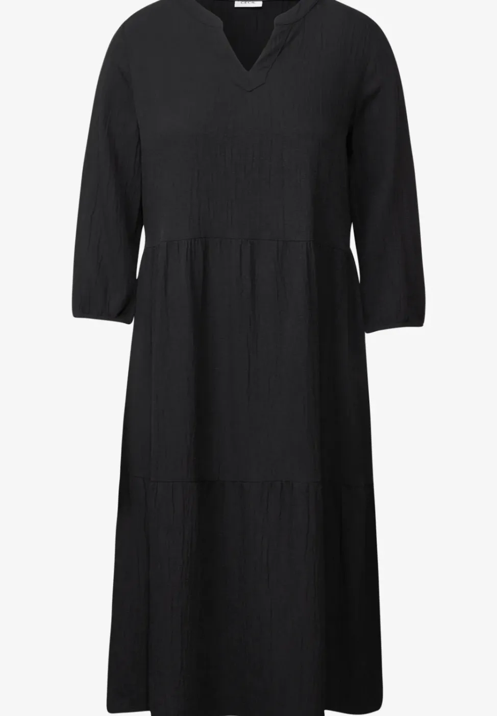 Seersucker jurk met volants