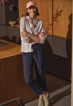 Seersucker overhemd blouse