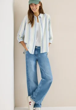 Seersucker overhemd blouse