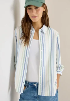 Seersucker overhemd blouse