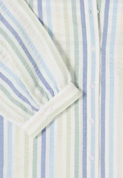 Seersucker overhemd blouse