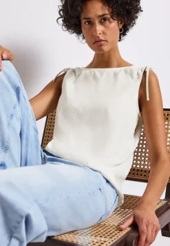 Seersucker blouse top