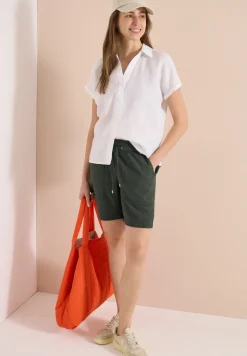 Seersucker shorts in effen kleuren
