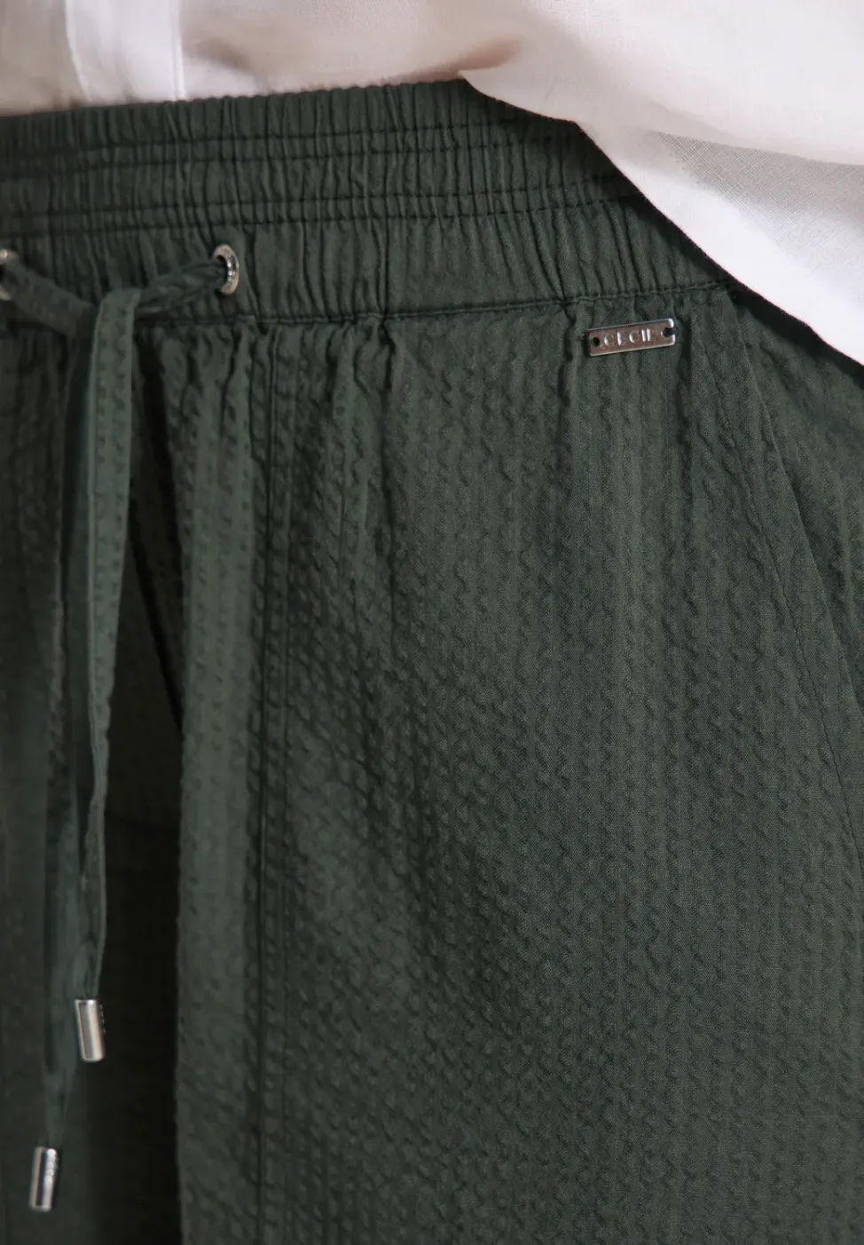 Seersucker shorts in effen kleuren