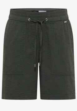 Seersucker shorts in effen kleuren