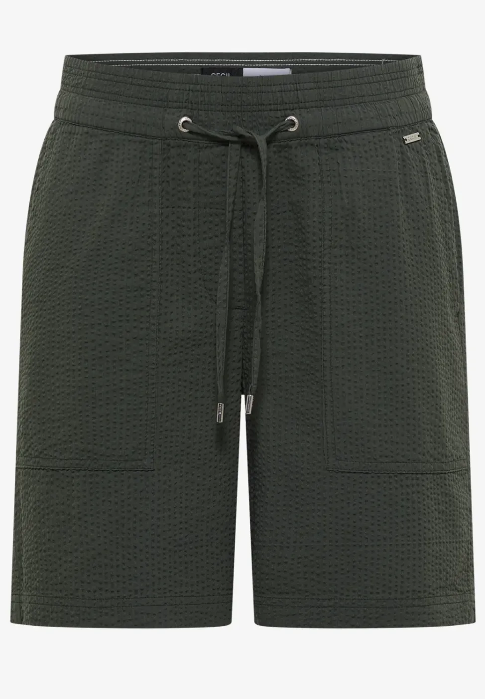 Seersucker shorts in effen kleuren