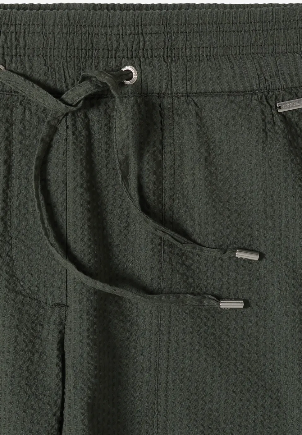 Seersucker shorts in effen kleuren