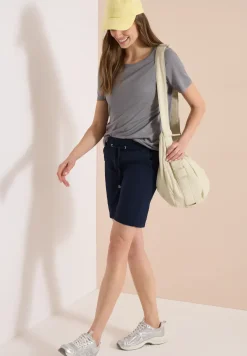 Seersucker shorts in effen kleuren