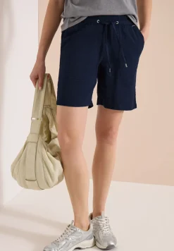 Seersucker shorts in effen kleuren