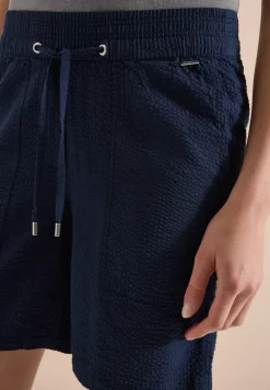 Seersucker shorts in effen kleuren