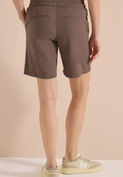 Seersucker shorts in effen kleuren