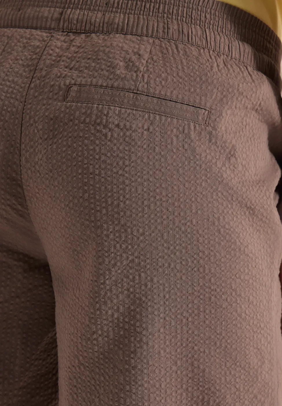 Seersucker shorts in effen kleuren