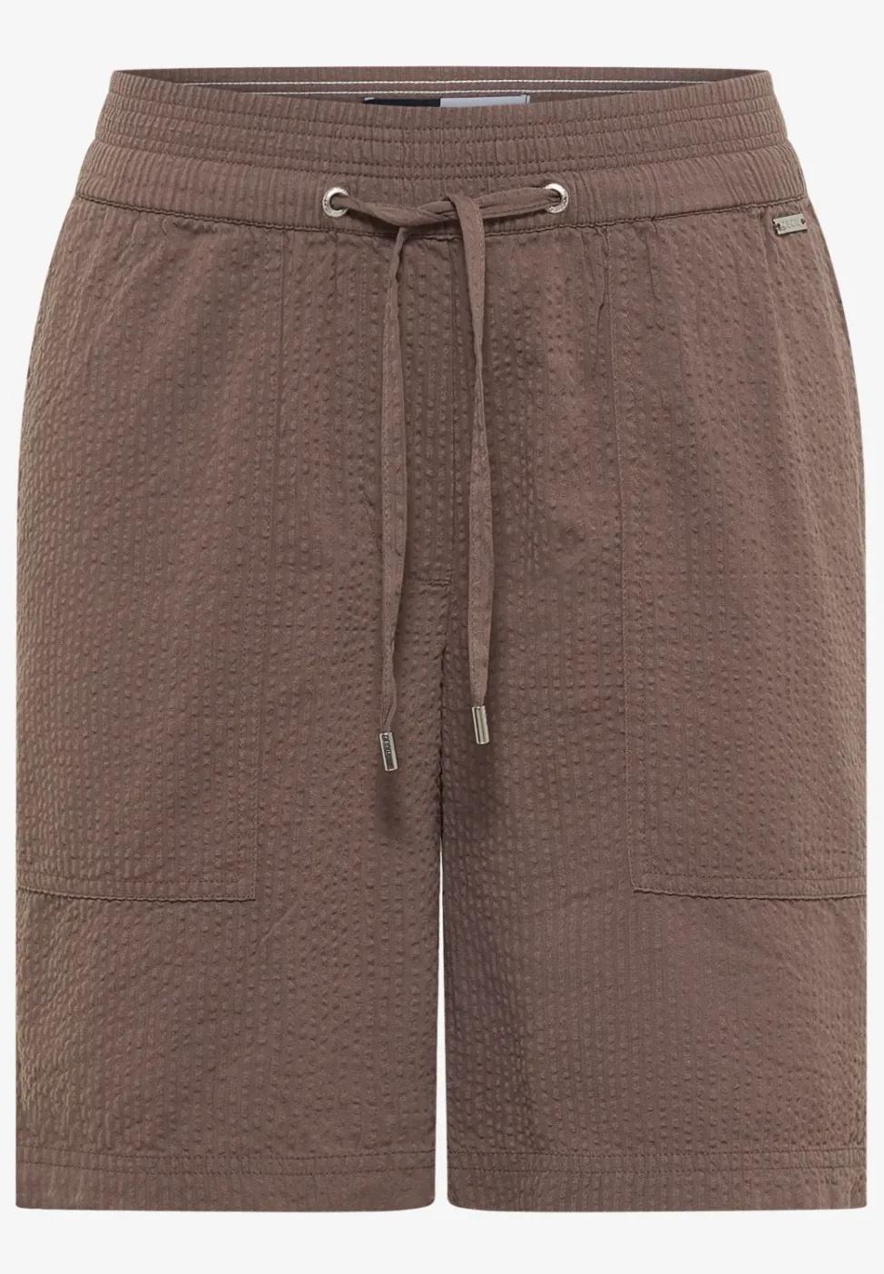 Seersucker shorts in effen kleuren
