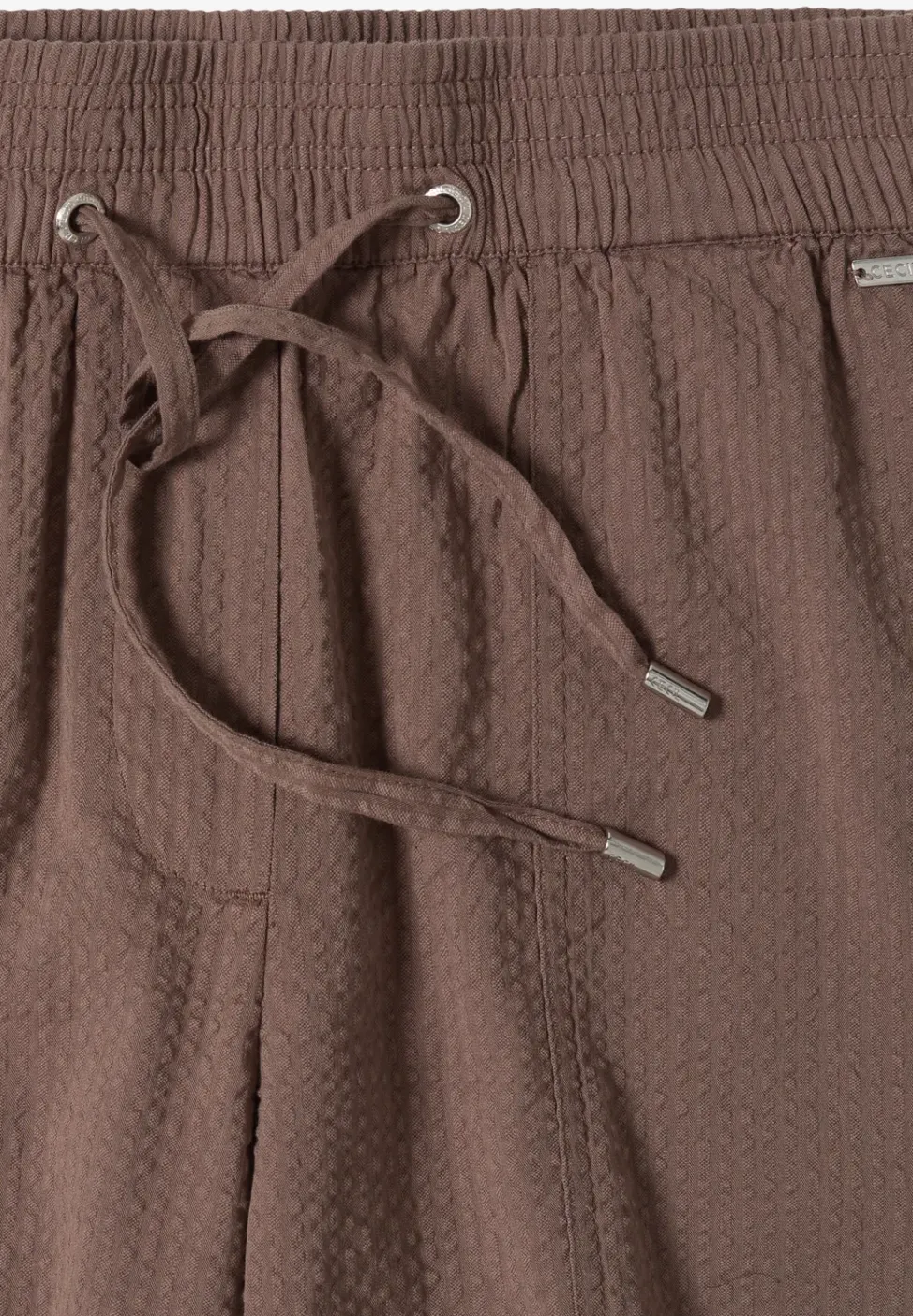 Seersucker shorts in effen kleuren