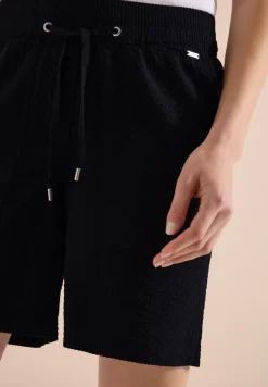 Seersucker shorts in effen kleuren