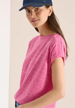 Shirt in burnout look met boothals