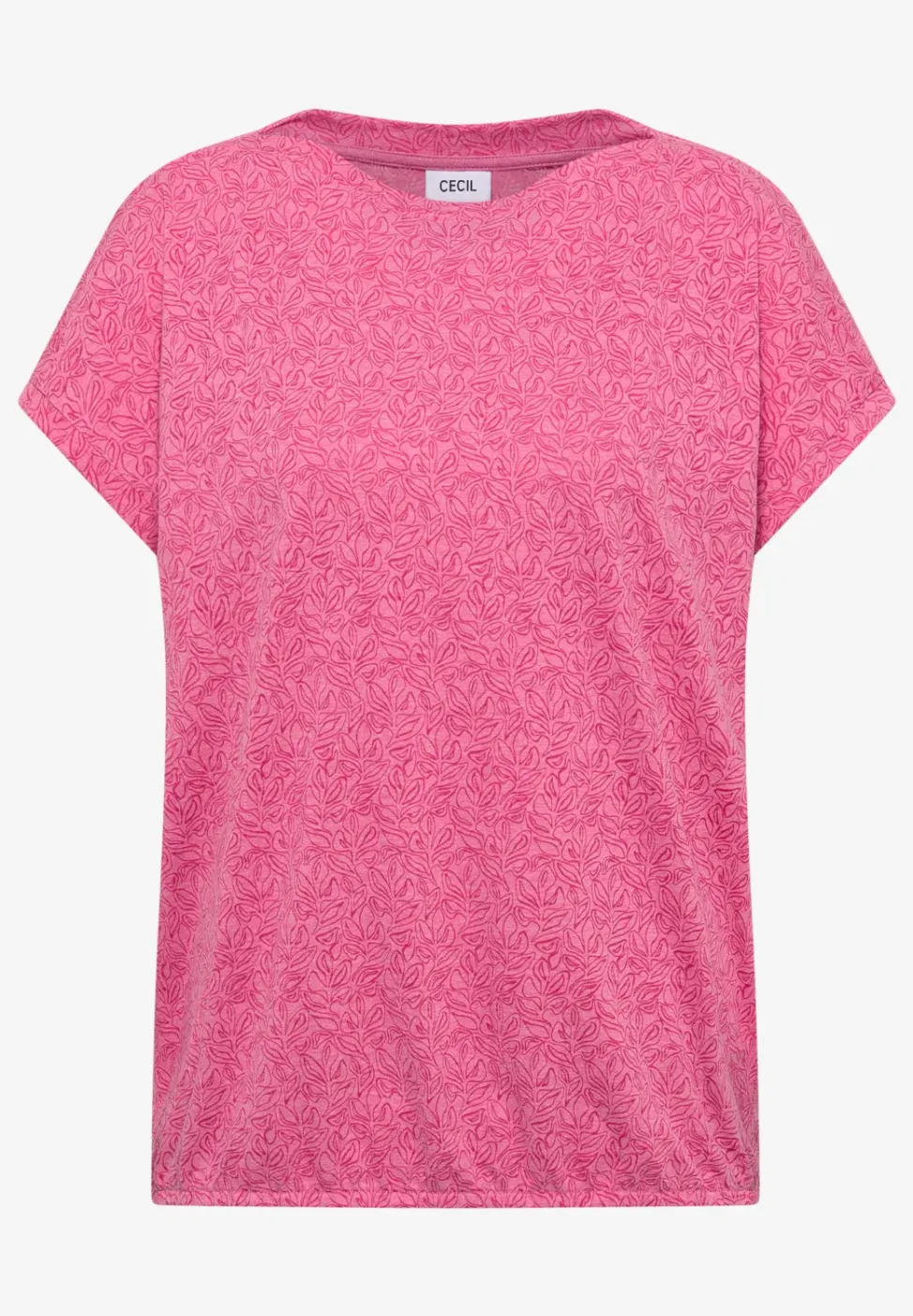Shirt in burnout look met boothals