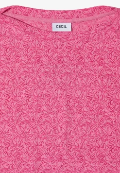 Shirt in burnout look met boothals