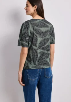 Shirt in burnout-look met print
