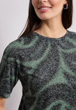 Shirt in burnout-look met print