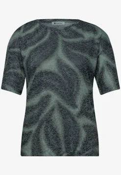 Shirt in burnout-look met print
