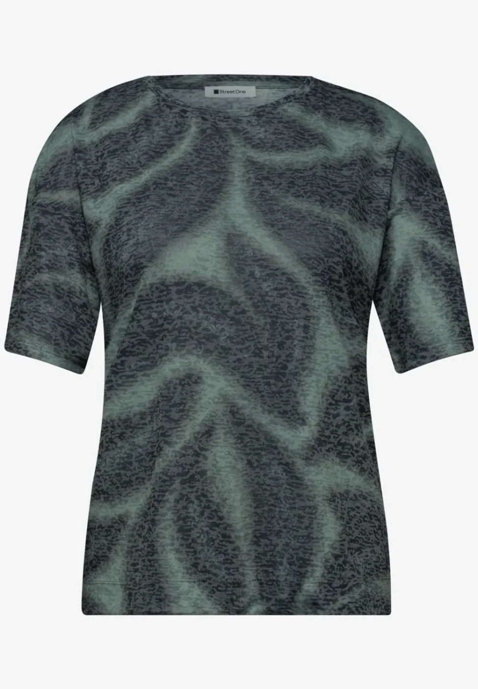 Shirt in burnout-look met print