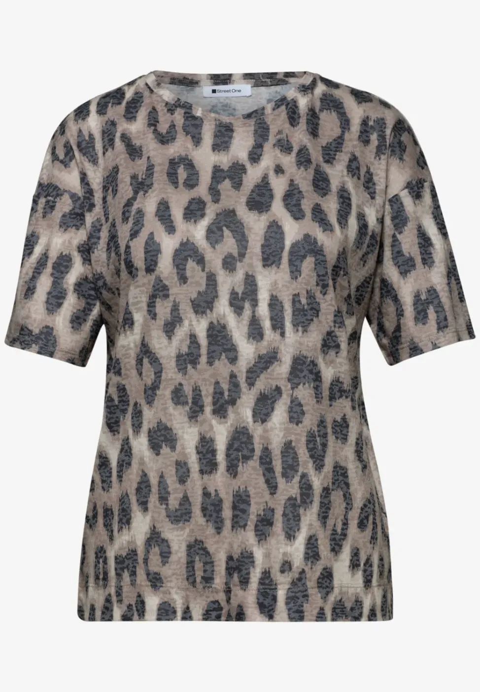 Shirt in burnout-look met print
