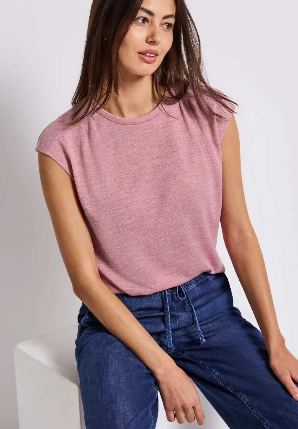 Shirt in linnenlook