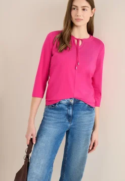 Shirt met 3/4 mouwen en split neck