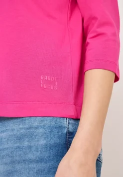 Shirt met 3/4 mouwen en split neck