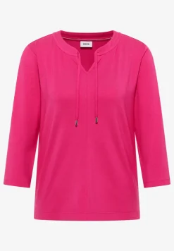 Shirt met 3/4 mouwen en split neck