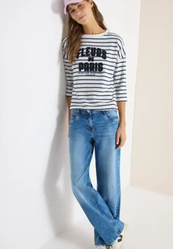 Shirt met 3/4 mouwen en Wording Artwork
