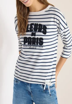 Shirt met 3/4 mouwen en Wording Artwork