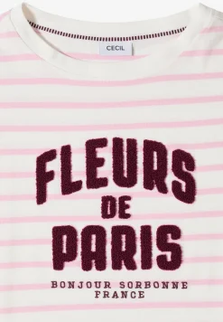 Shirt met 3/4 mouwen en Wording Artwork