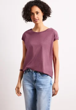 Shirt met boothals en decoratief detail