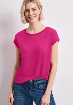 Shirt met boothals en decoratieve tape
