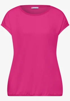 Shirt met boothals en decoratieve tape