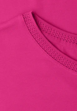 Shirt met boothals en decoratieve tape