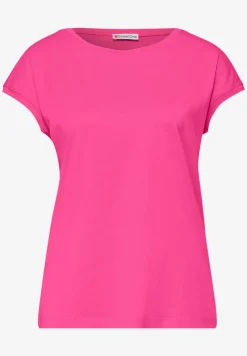 Shirt met boothals en decoratief detail