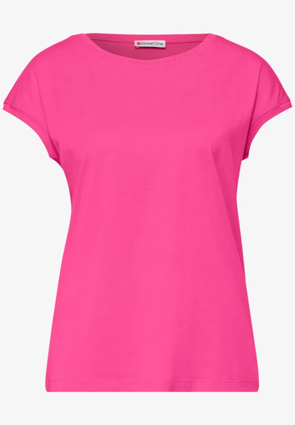 Shirt met boothals en decoratief detail