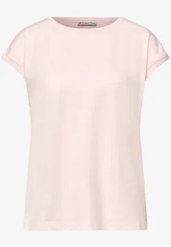 Shirt met boothals en decoratief detail