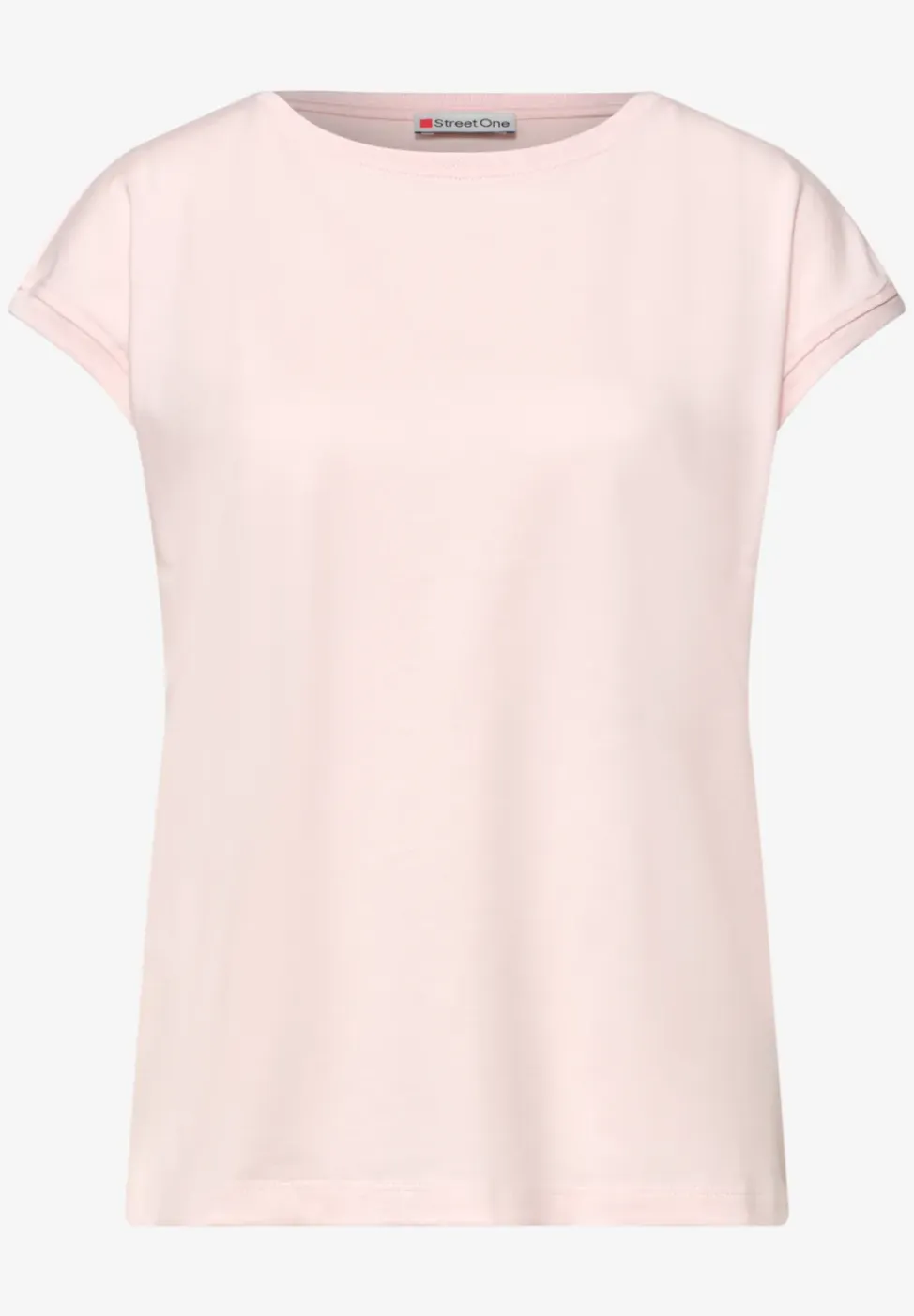 Shirt met boothals en decoratief detail
