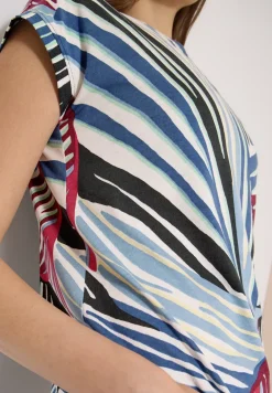 Shirt met boothals en grafische print